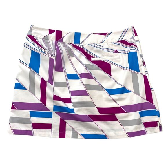 Adidas Skort Womens 12 White Tennis ClimaCool Pockets Gym Workout Athleisure - Picture 2 of 11